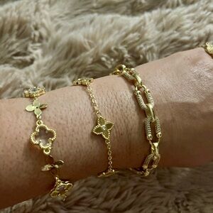 Elegant Gold Bracelet Set